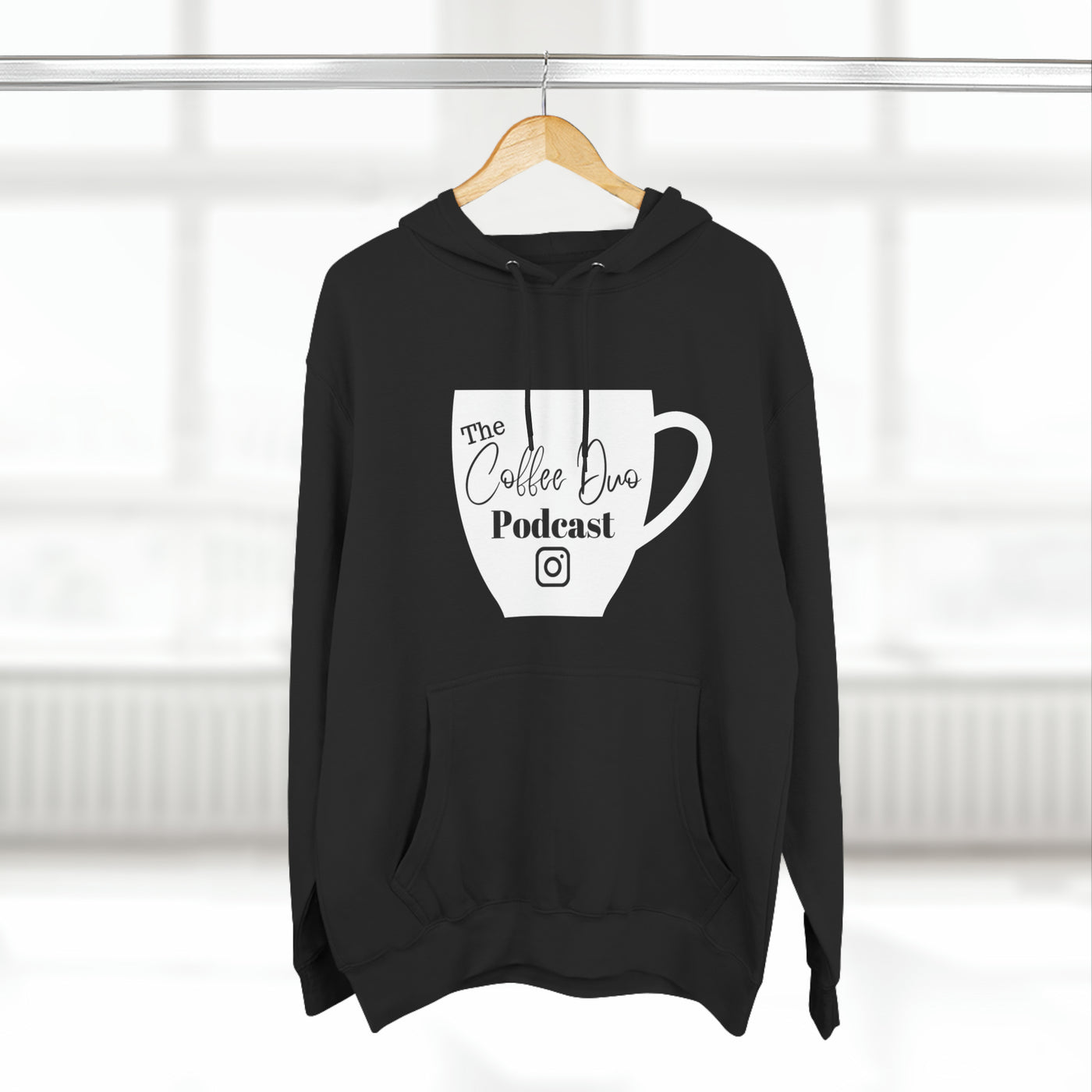 Coffee Duo Podcast (unisex) Three-Panel Fleece Hoodie