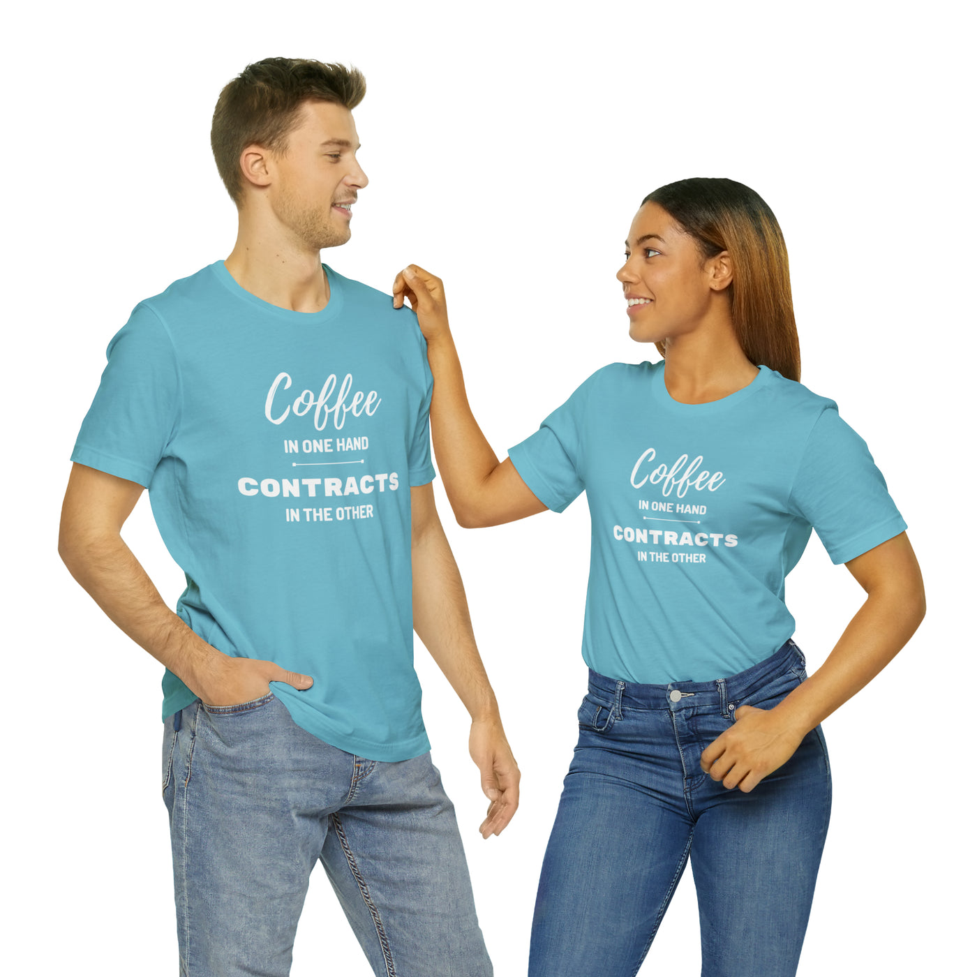 Coffee in One Hand Contracts in Another Tee