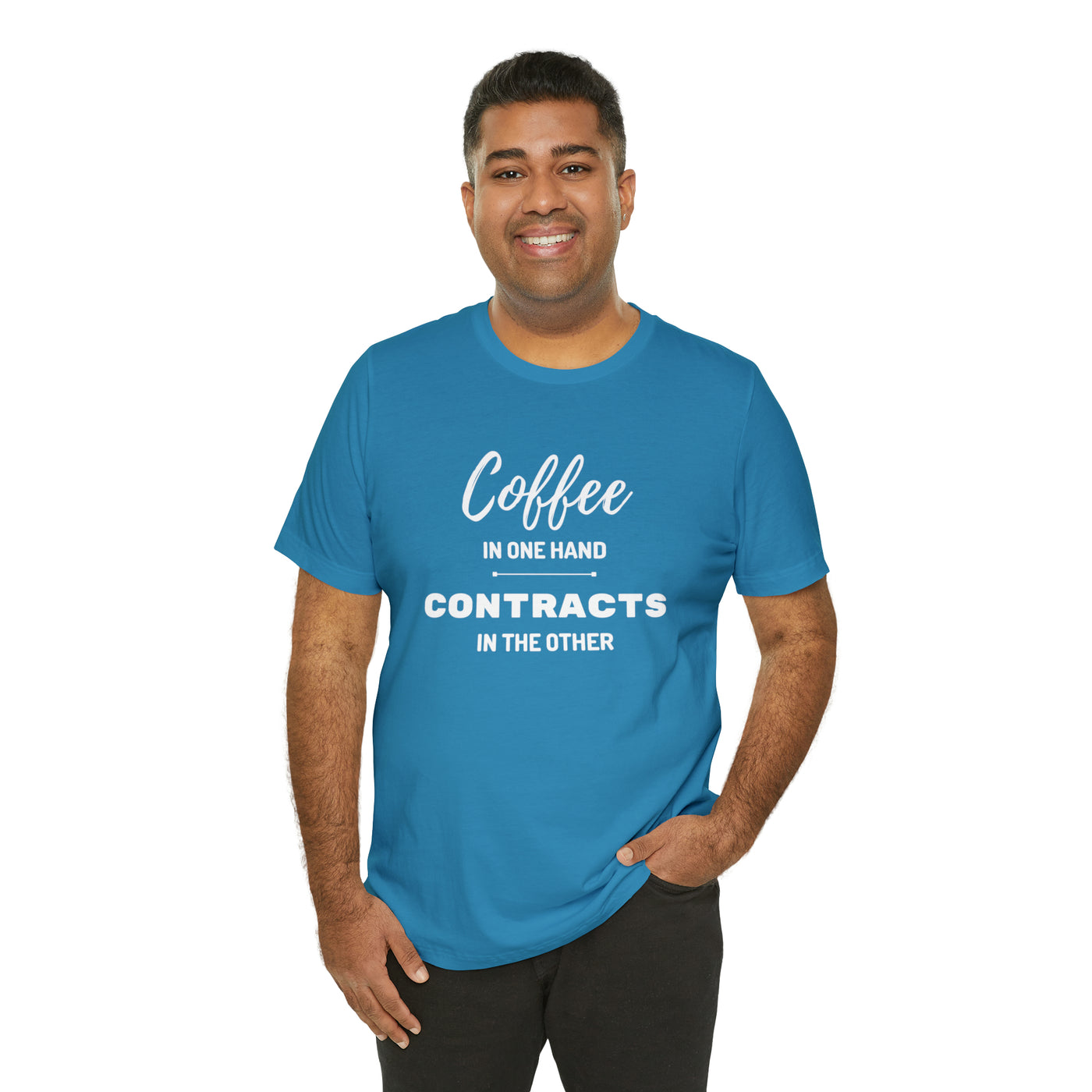 Coffee in One Hand Contracts in Another Tee