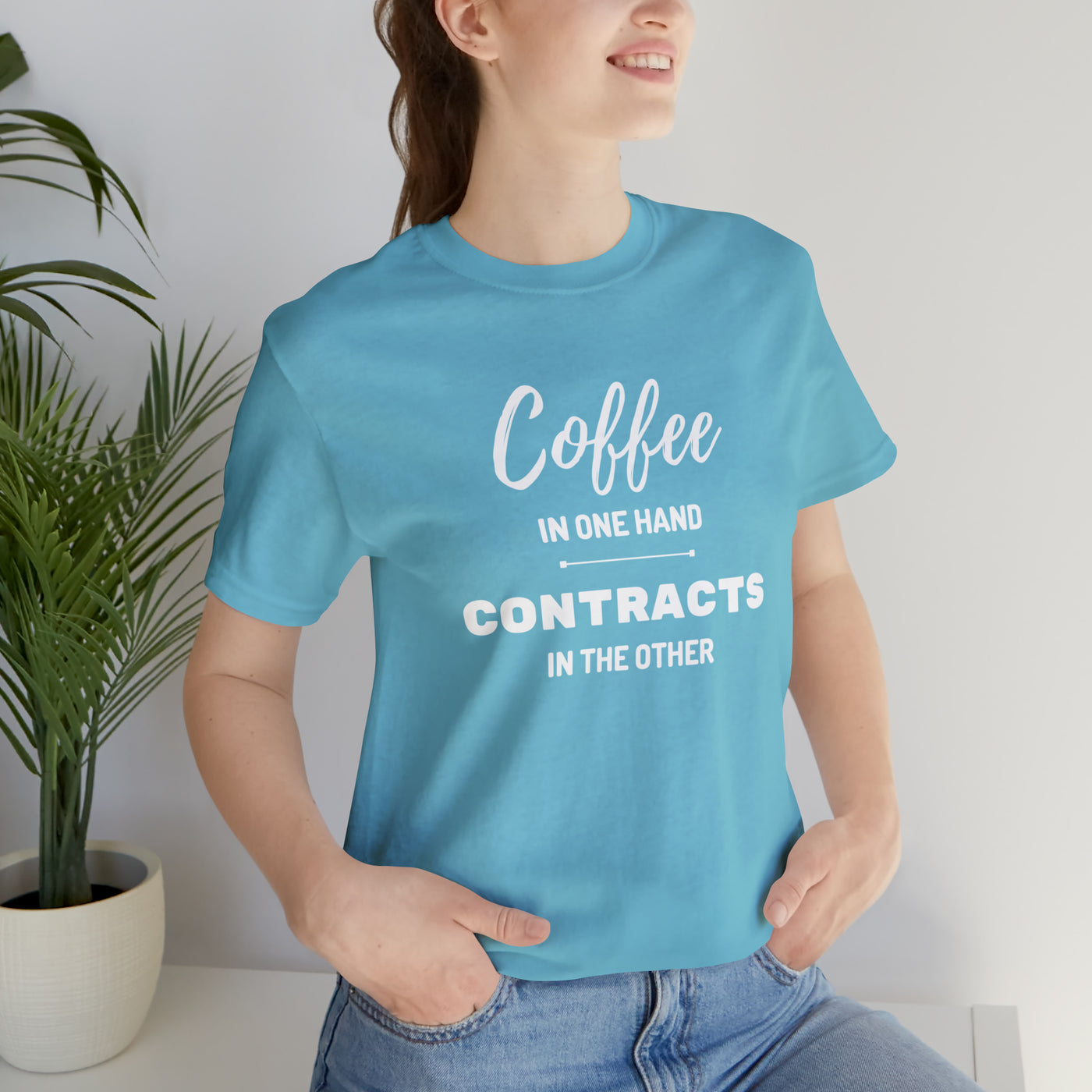 Coffee in One Hand Contracts in Another Tee