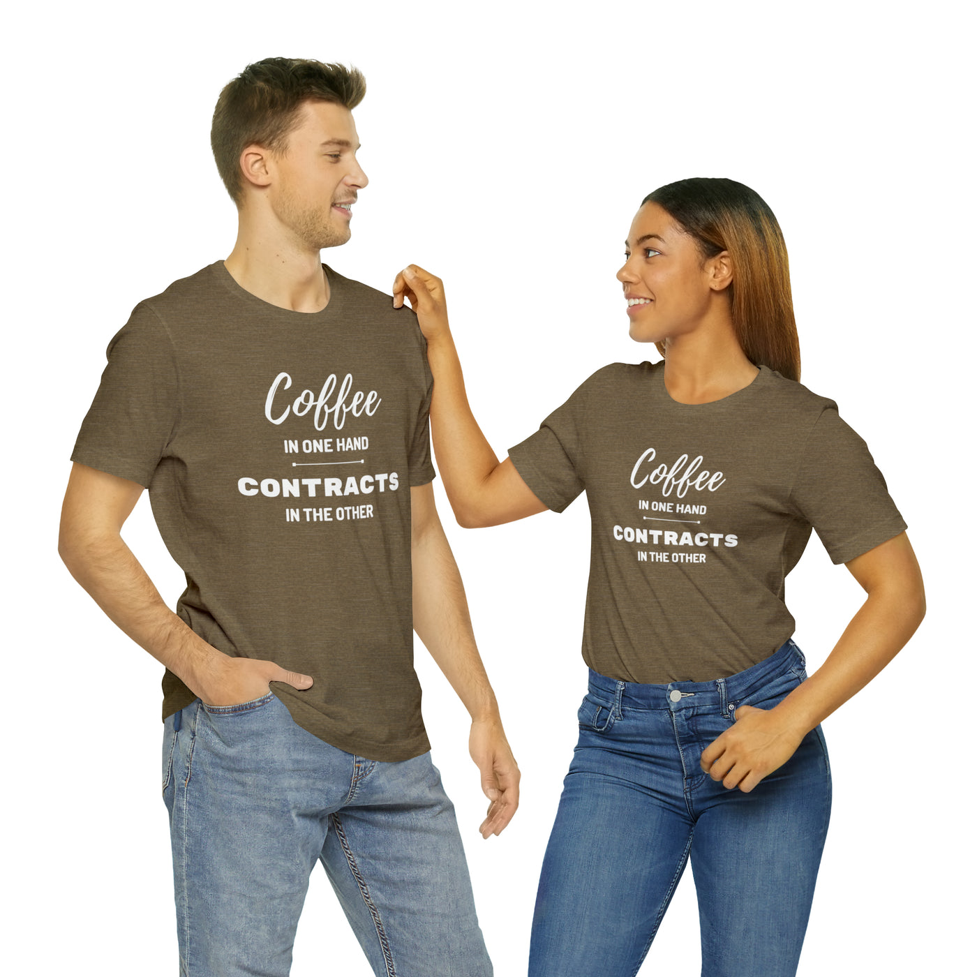 Coffee in One Hand Contracts in Another Tee