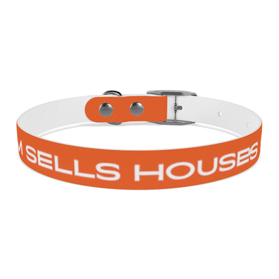 Dog Collar - My Mom Sells Houses - Orange