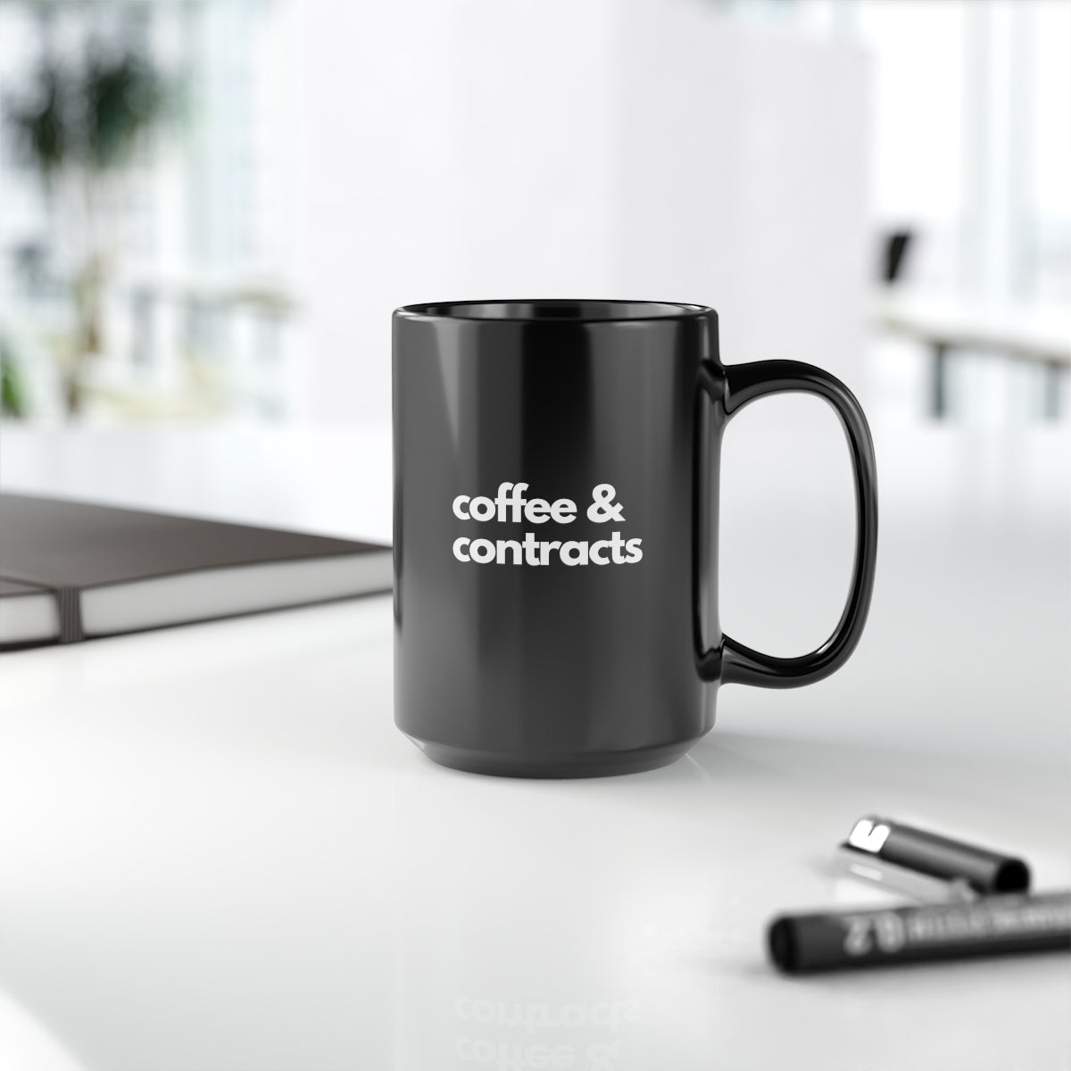 Mug - Coffee & Contracts - Black