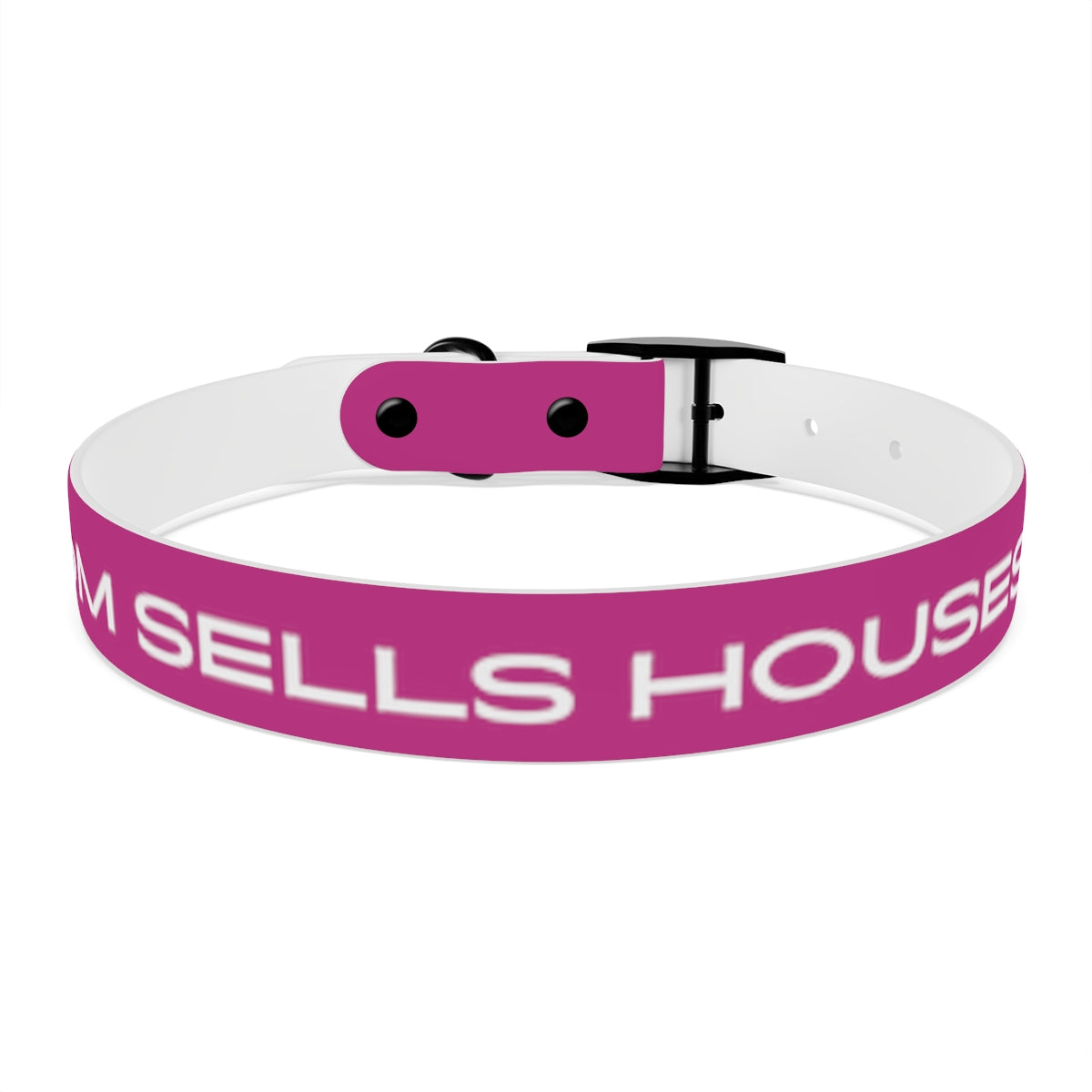 Dog Collar - My Mom Sells Houses - Pink
