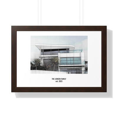 Framed Custom Home Portrait - Architectural Effect