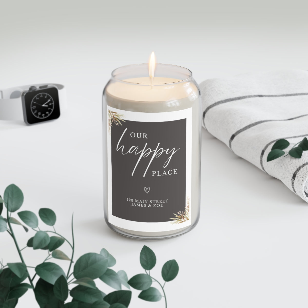 Personalized Candle - Happy Place