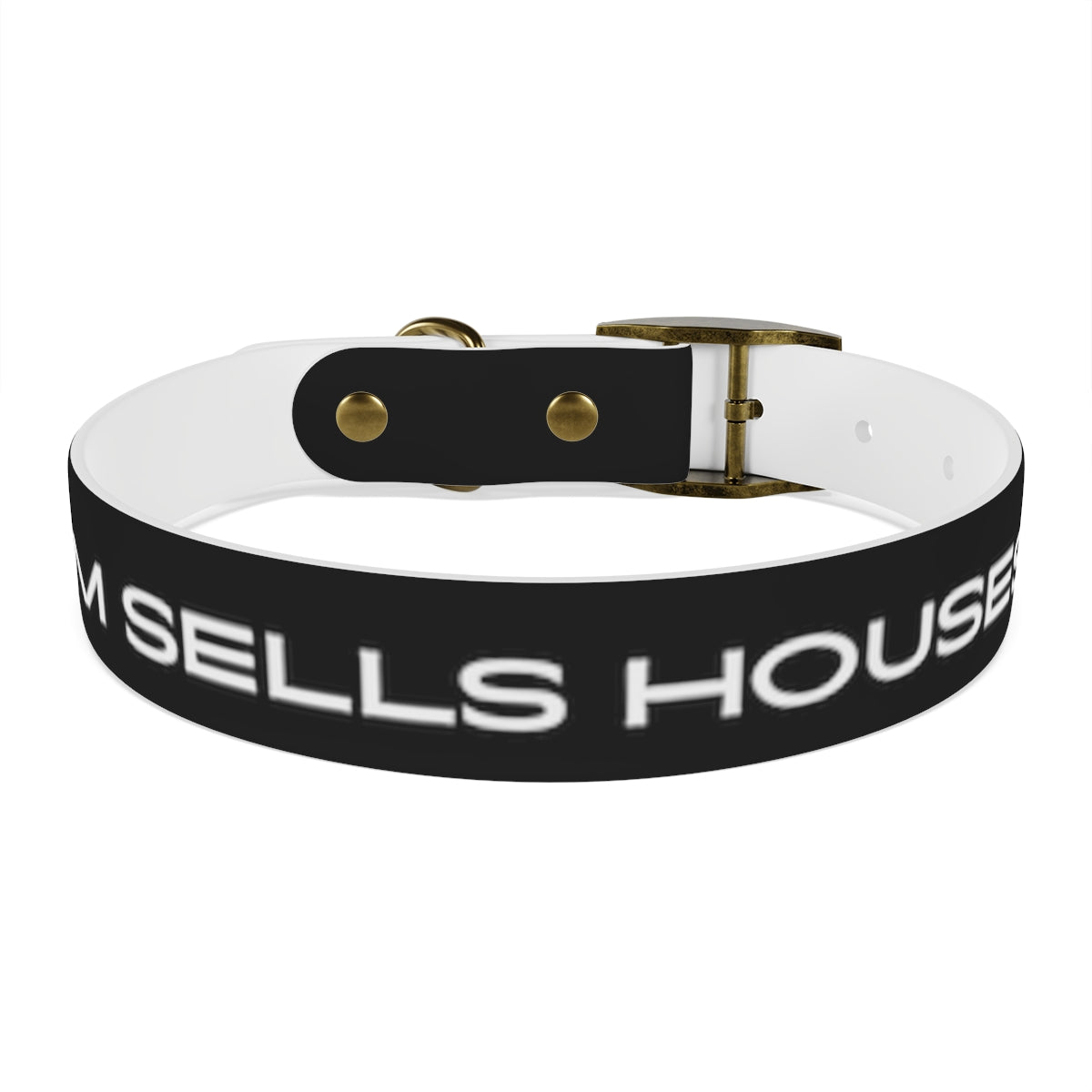 Dog Collar - My Mom Sells Houses - Black