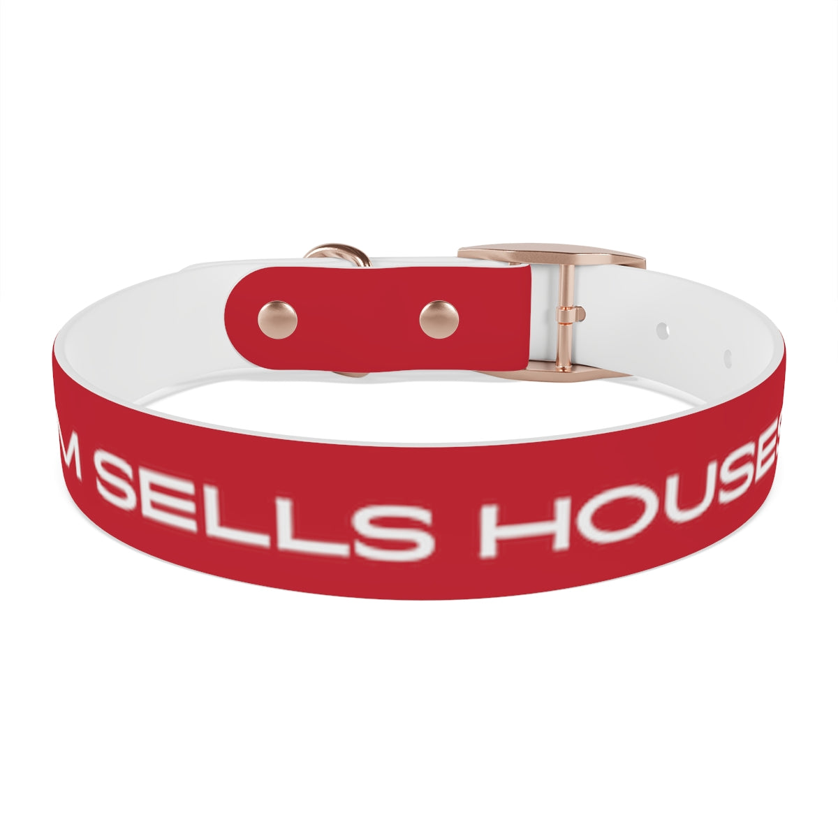 Dog Collar - My Mom Sells Houses - Red