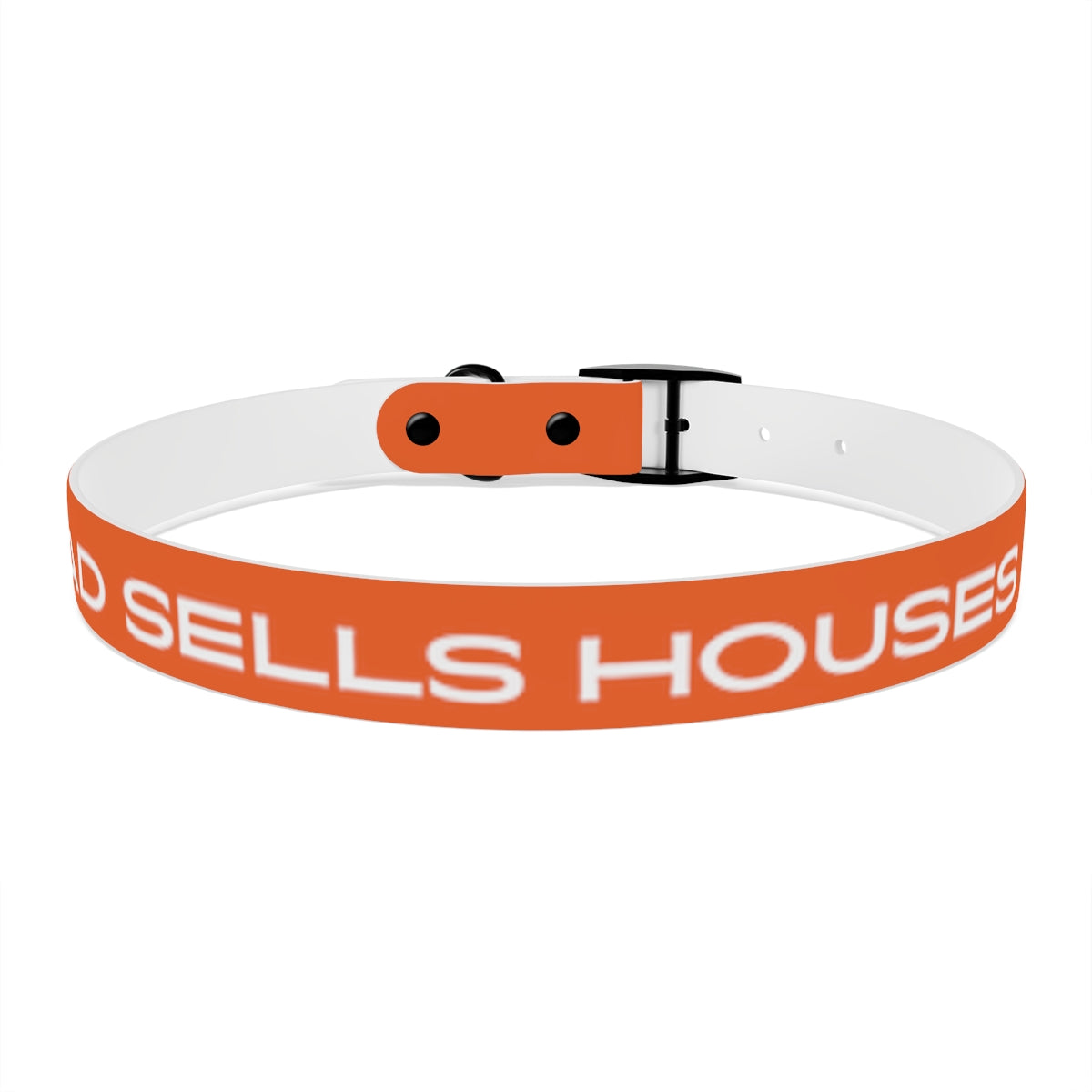 Dog Collar - My Dad Sells Houses - Orange