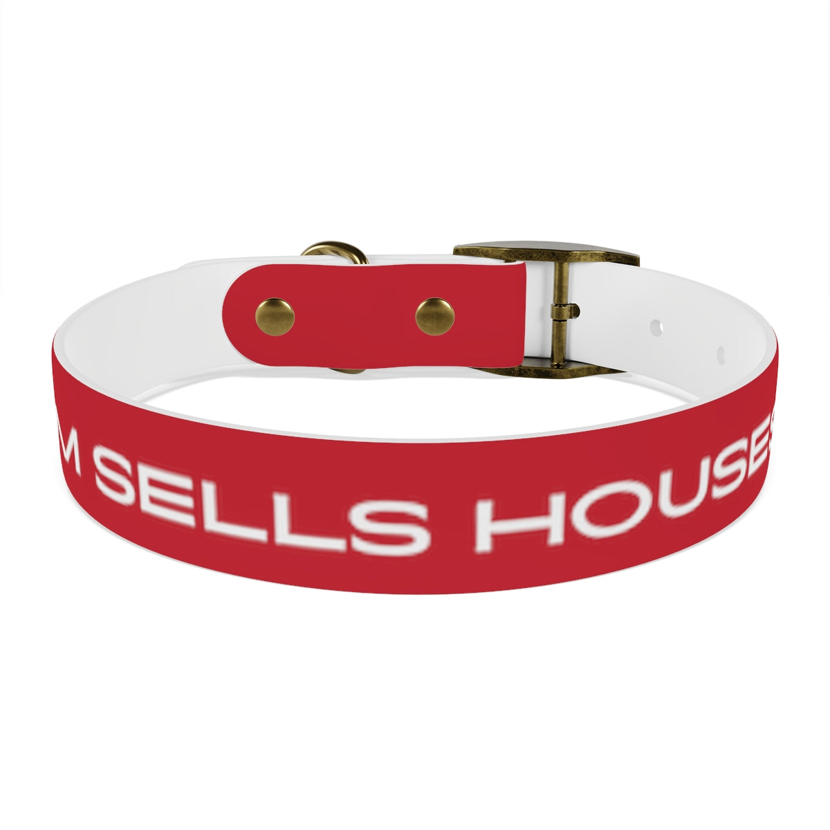 Dog Collar - My Mom Sells Houses - Red