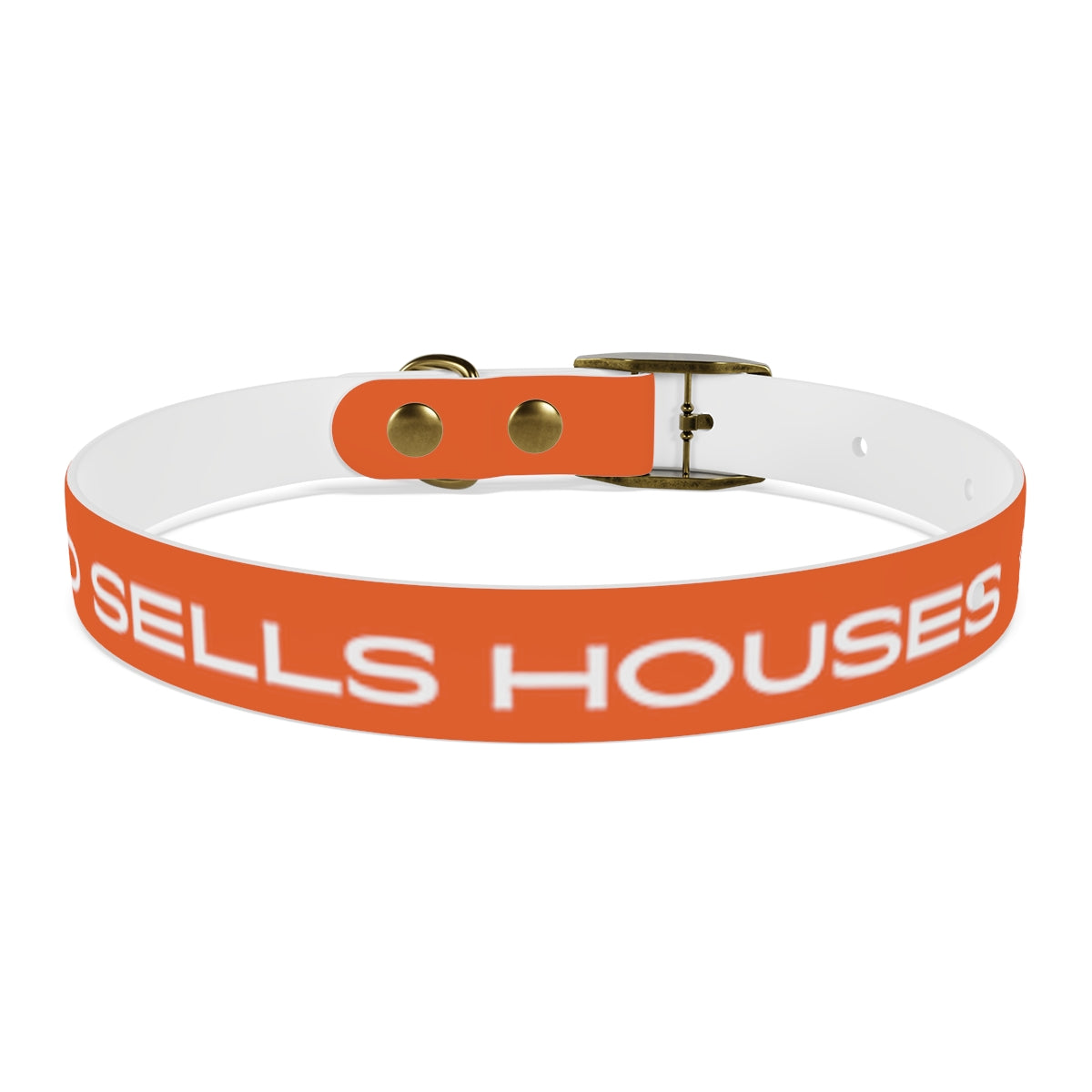 Dog Collar - My Dad Sells Houses - Orange