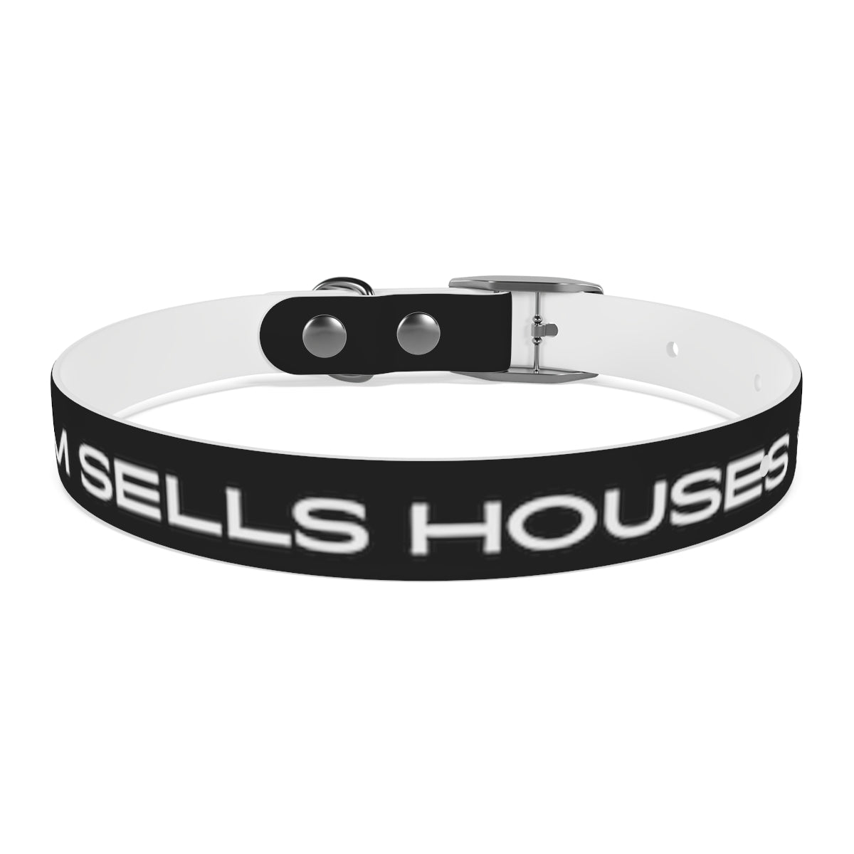 Dog Collar - My Mom Sells Houses - Black