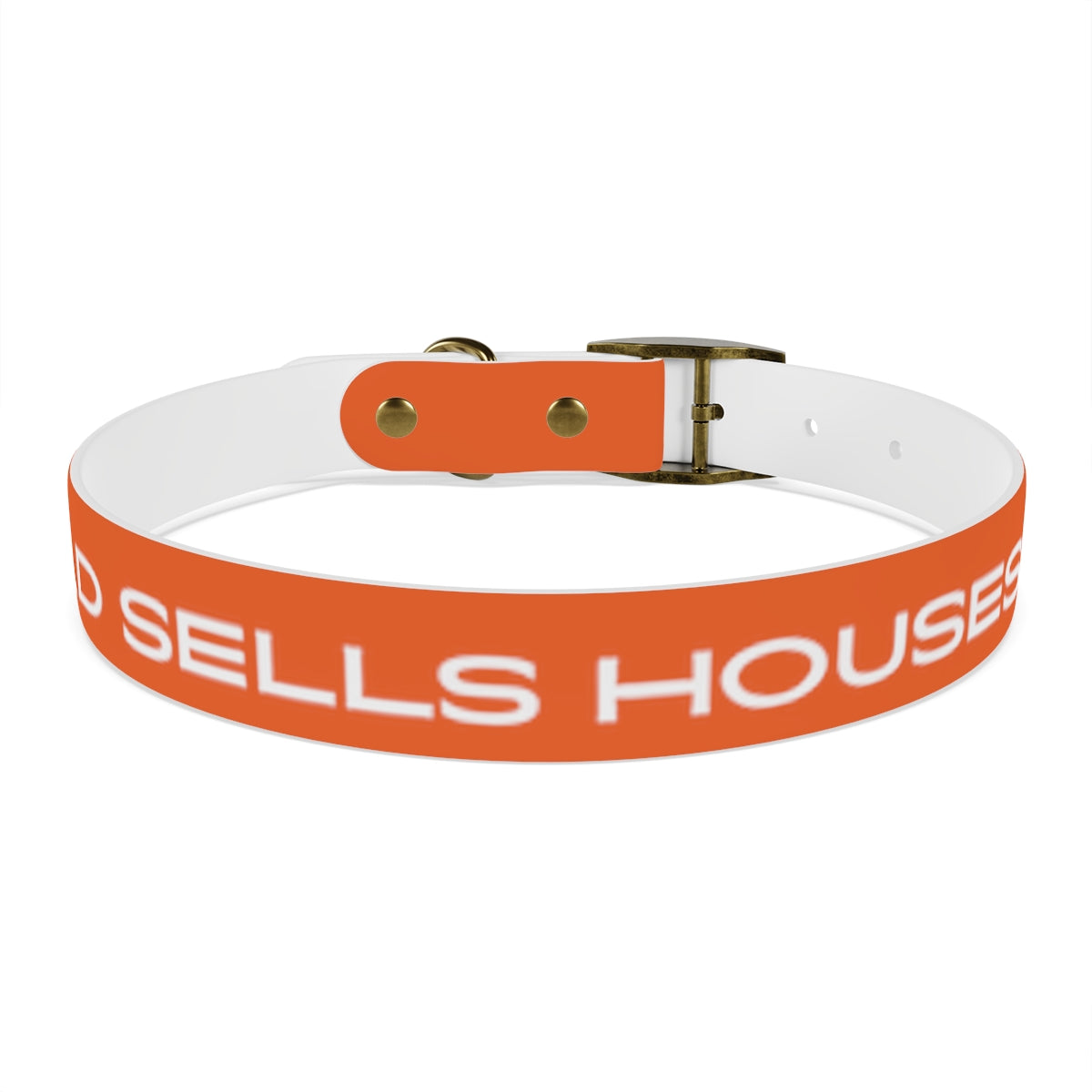 Dog Collar - My Dad Sells Houses - Orange