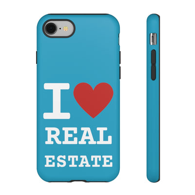 Tough Case - I Heart - Turquoise (31 Sizes)