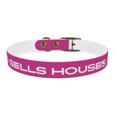 Dog Collar - My Dad Sells Houses - Pink