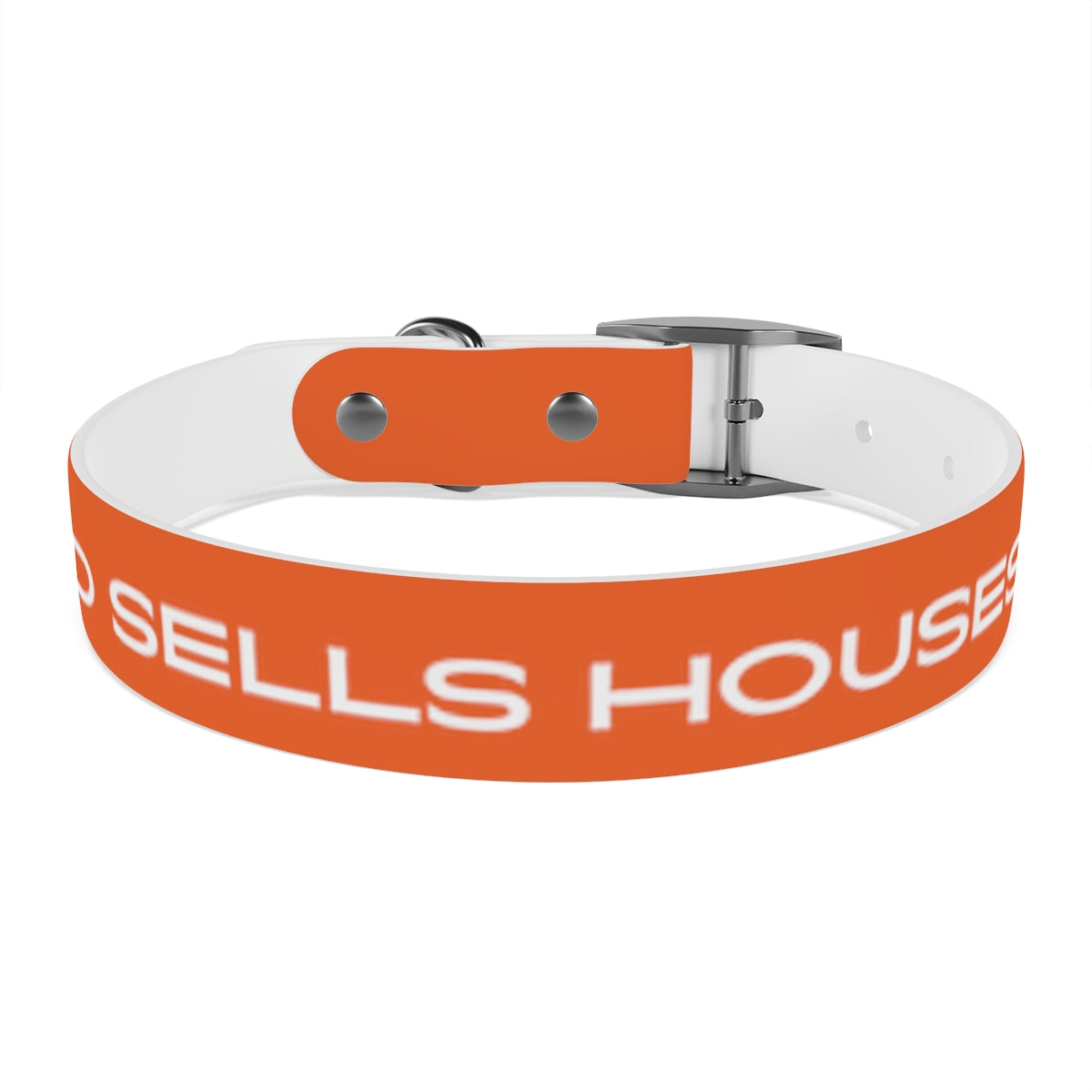 Dog Collar - My Dad Sells Houses - Orange