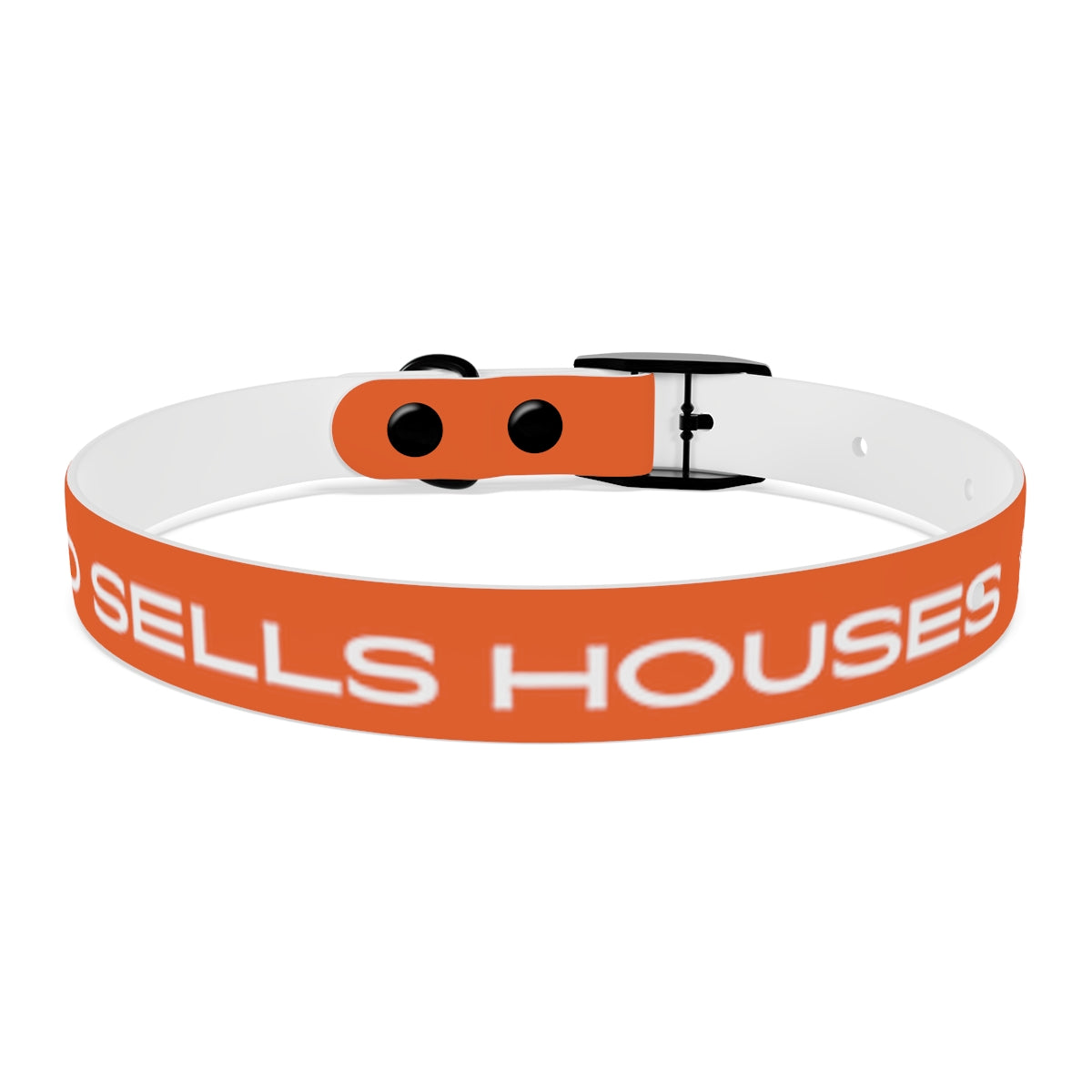 Dog Collar - My Dad Sells Houses - Orange