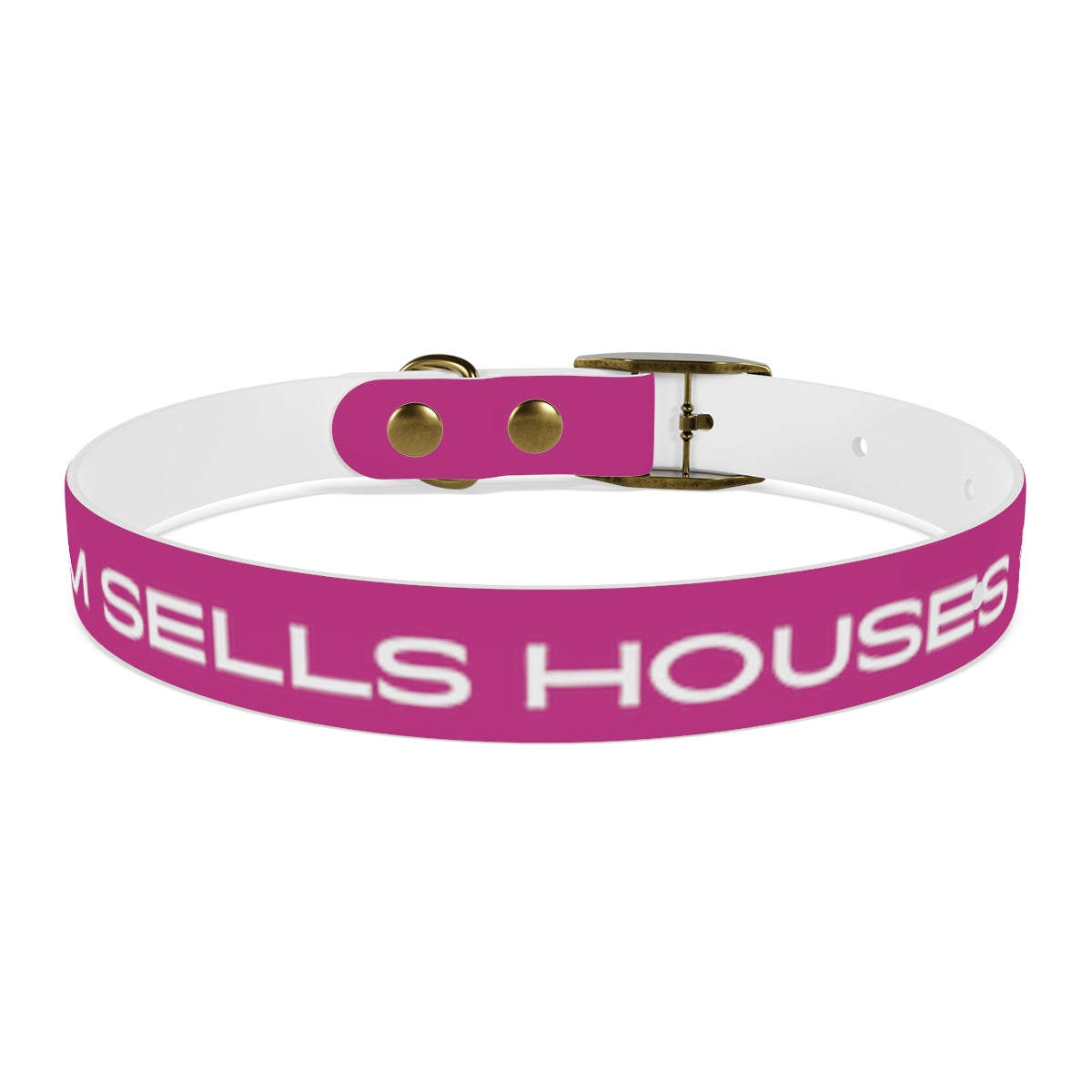 Dog Collar - My Mom Sells Houses - Pink