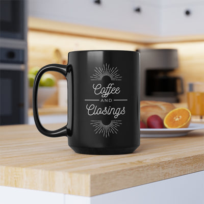 Mug - Coffee & Closings - Black