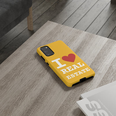 Tough Case - I Heart - Yellow (31 Sizes)