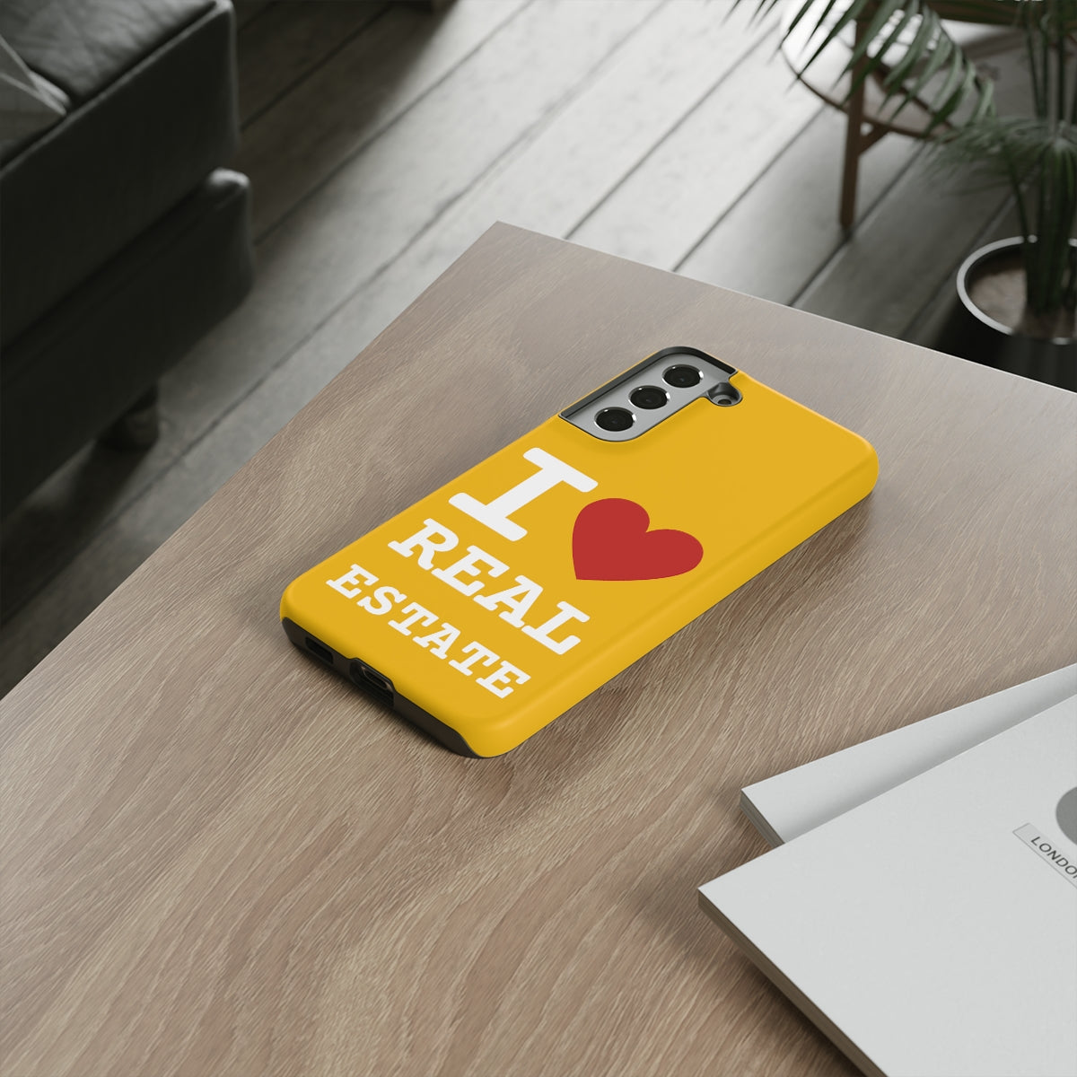 Tough Case - I Heart - Yellow (31 Sizes)