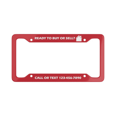 Custom License Plate Frame - Buy/Sell - Red