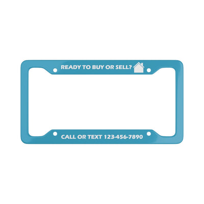 Custom License Plate Frame - Buy/Sell - Turquoise