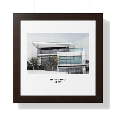 Framed Custom Home Portrait - Architectural Effect