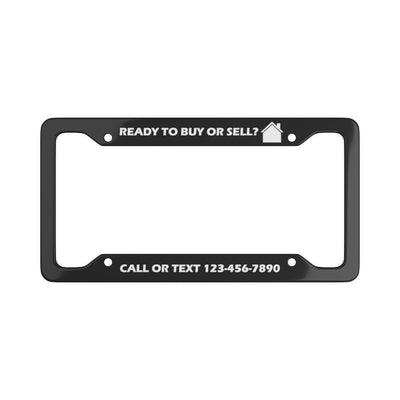 Custom License Plate Frame - Buy/Sell - Black