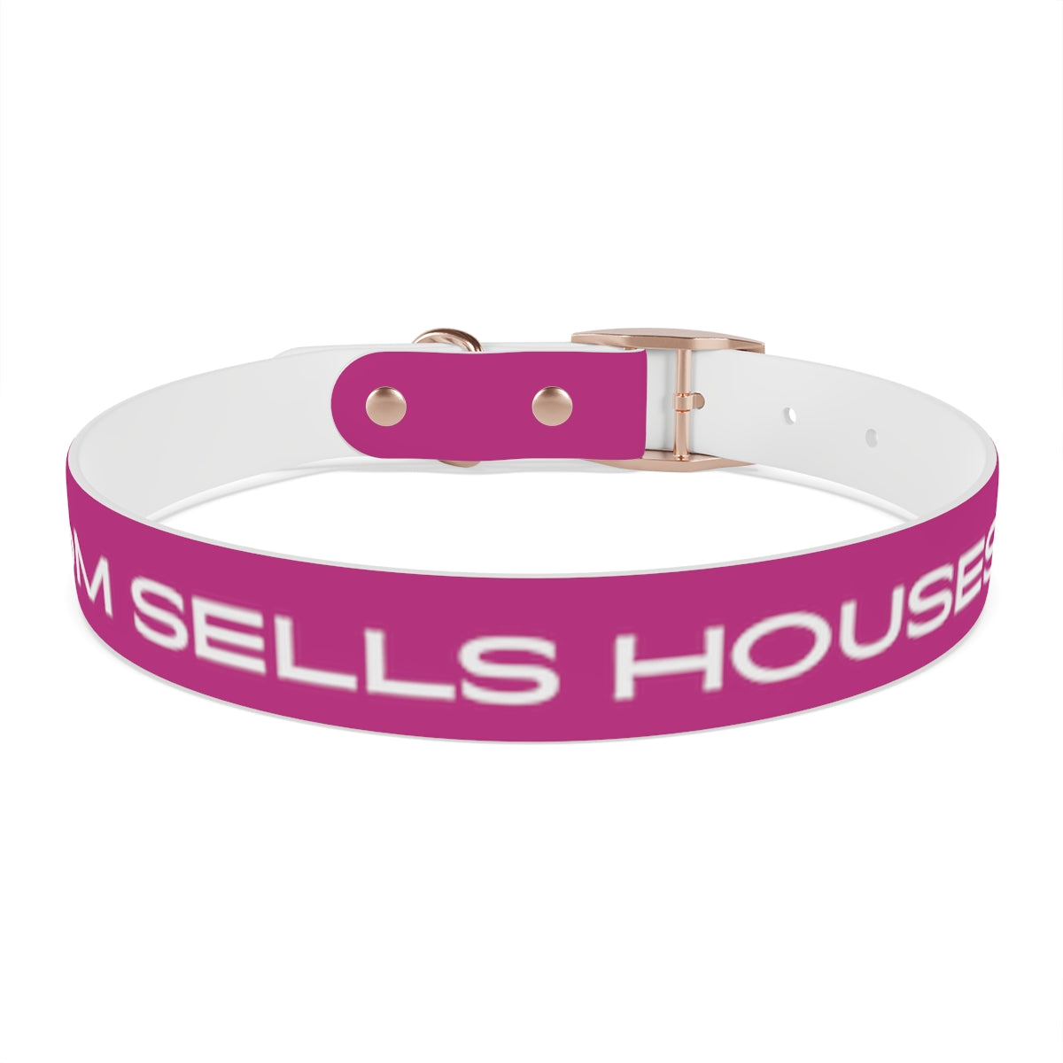 Dog Collar - My Mom Sells Houses - Pink