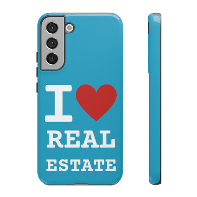 Tough Case - I Heart - Turquoise (31 Sizes)