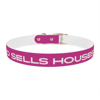 Dog Collar - My Dad Sells Houses - Pink