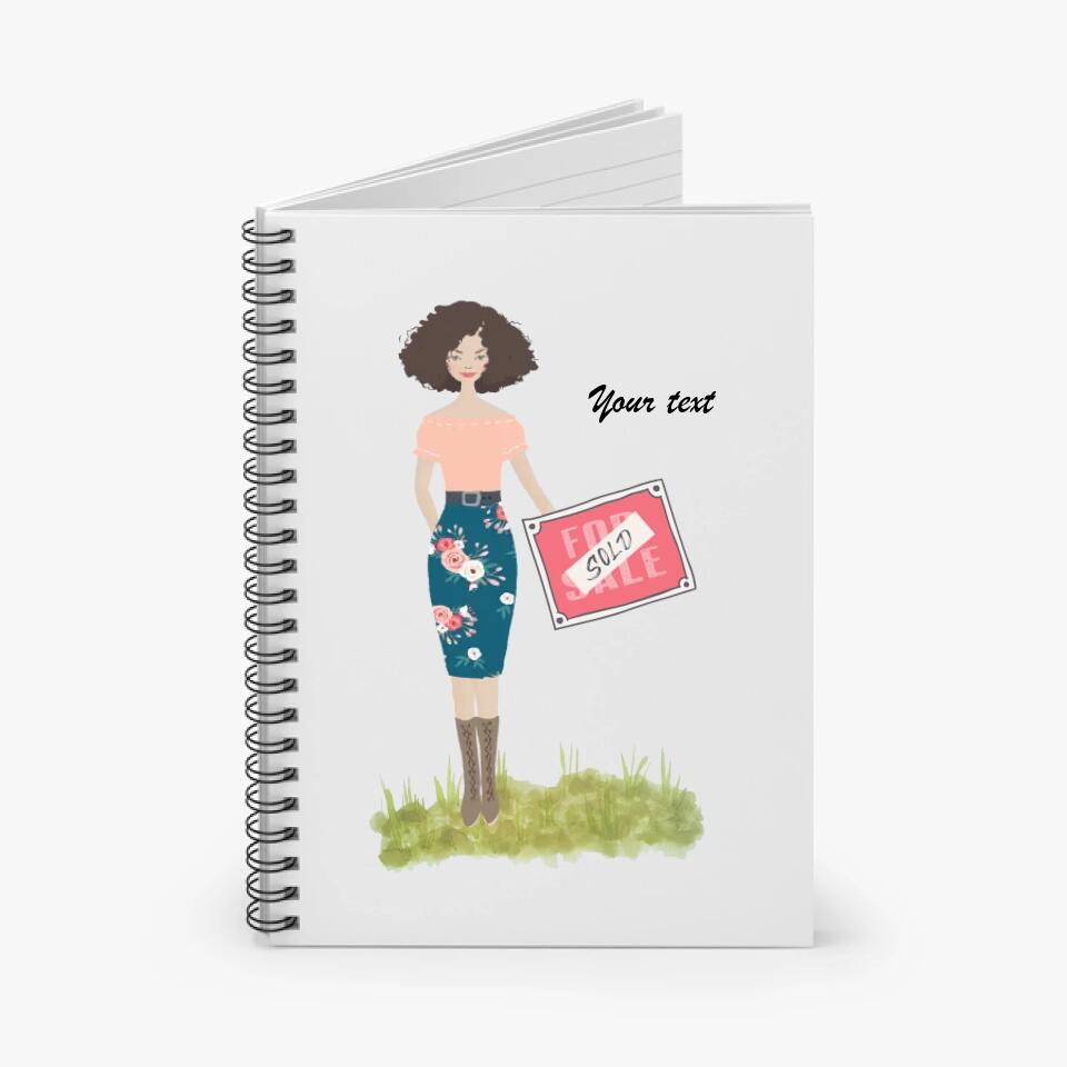 Personalized Portrait Notebook - Sold Sign