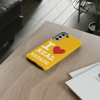 Tough Case - I Heart - Yellow (31 Sizes)