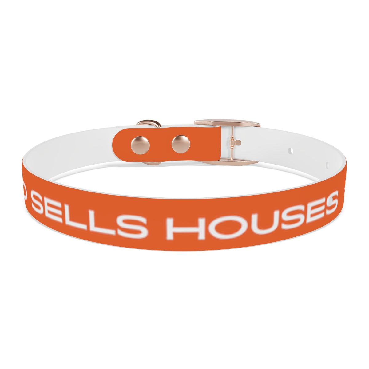 Dog Collar - My Dad Sells Houses - Orange