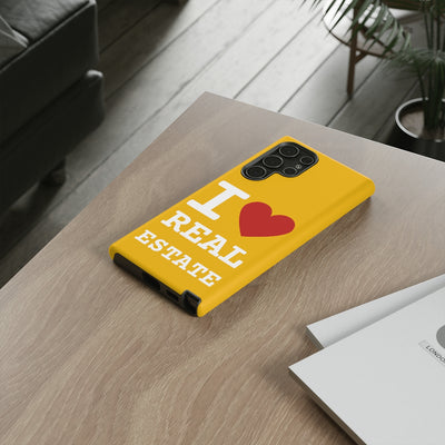 Tough Case - I Heart - Yellow (31 Sizes)