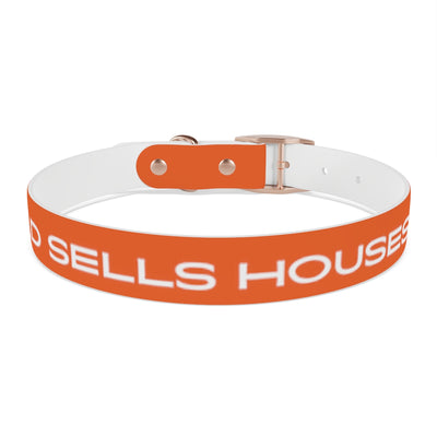 Dog Collar - My Dad Sells Houses - Orange