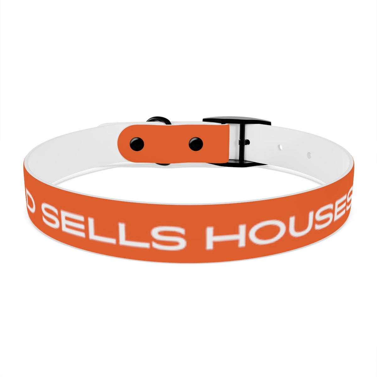 Dog Collar - My Dad Sells Houses - Orange