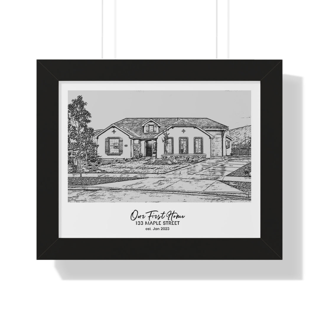 Framed - Home Portraits - Digital Art – House Party Design