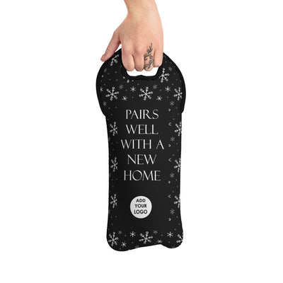 Wine Tote - Snowflakes