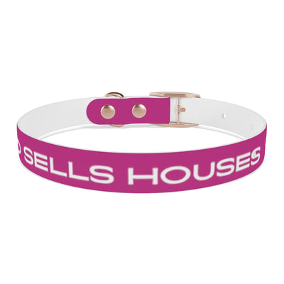 Dog Collar - My Dad Sells Houses - Pink