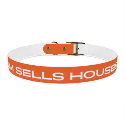 Dog Collar - My Mom Sells Houses - Orange