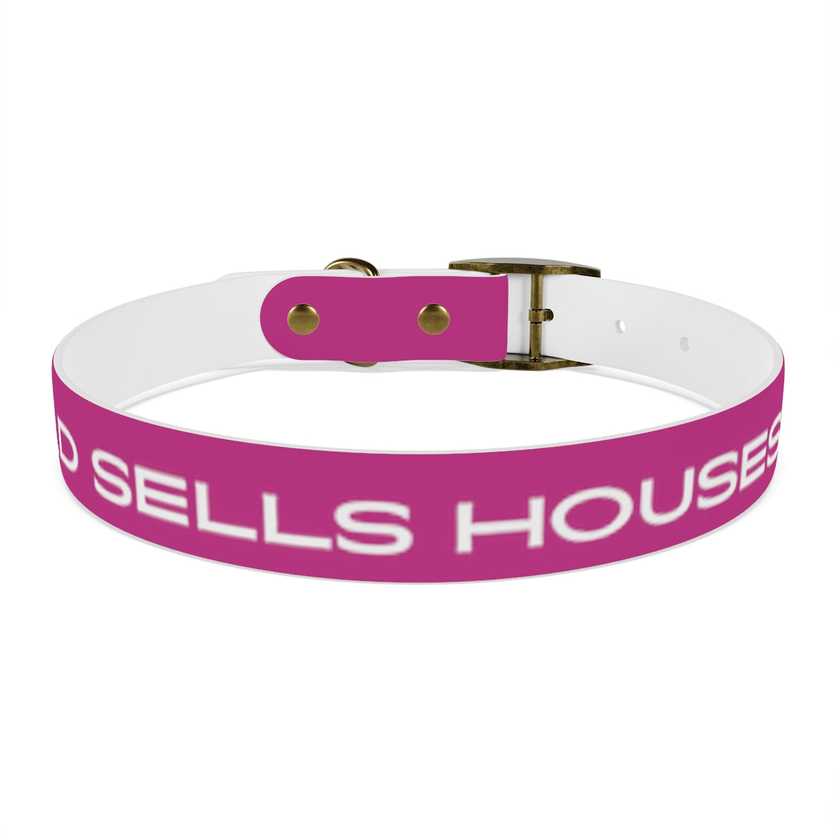 Dog Collar - My Dad Sells Houses - Pink