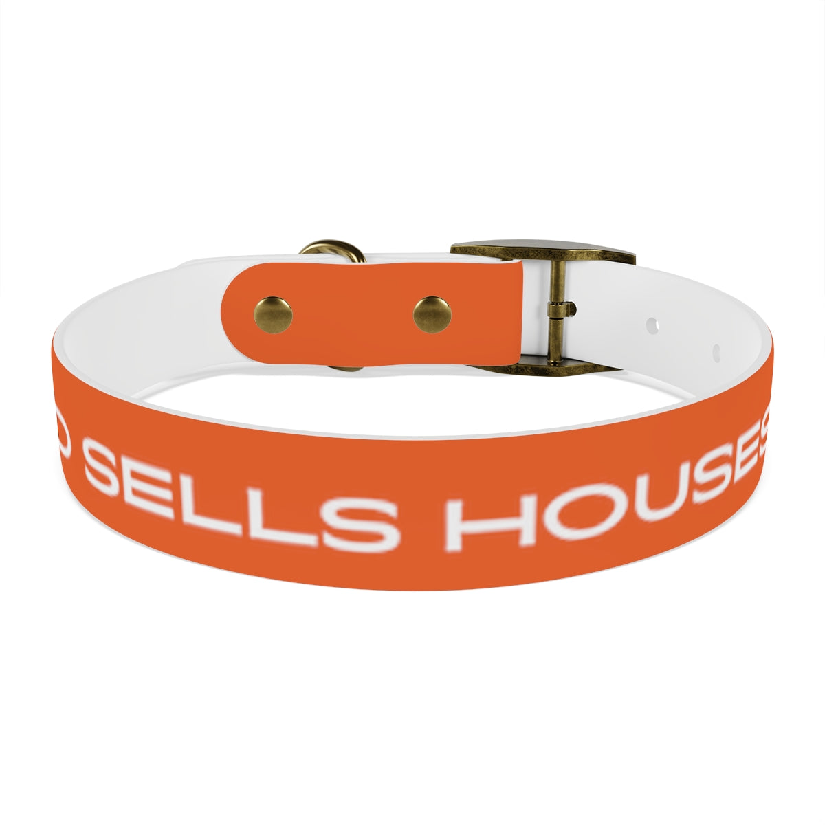 Dog Collar - My Dad Sells Houses - Orange