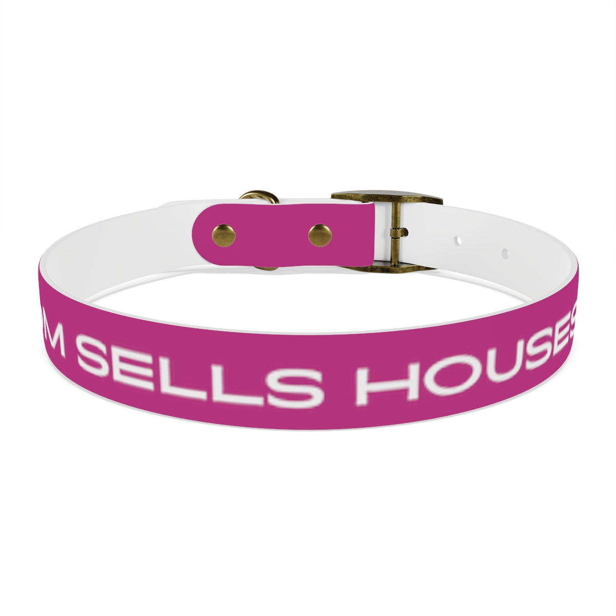 Dog Collar - My Mom Sells Houses - Pink