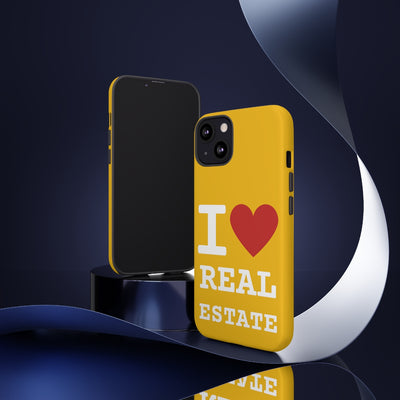 Tough Case - I Heart - Yellow (31 Sizes)