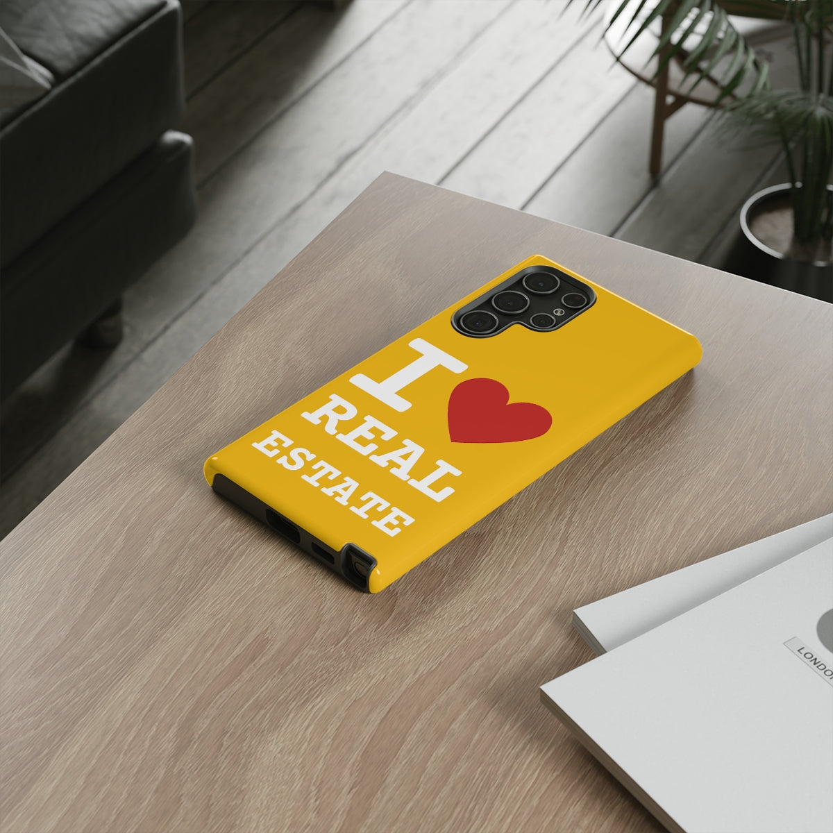 Tough Case - I Heart - Yellow (31 Sizes)