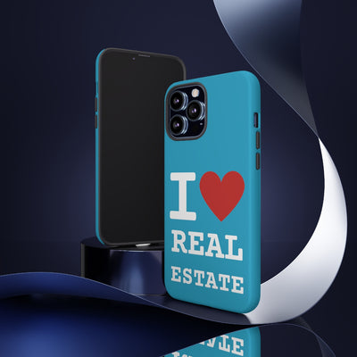 Tough Case - I Heart - Turquoise (31 Sizes)