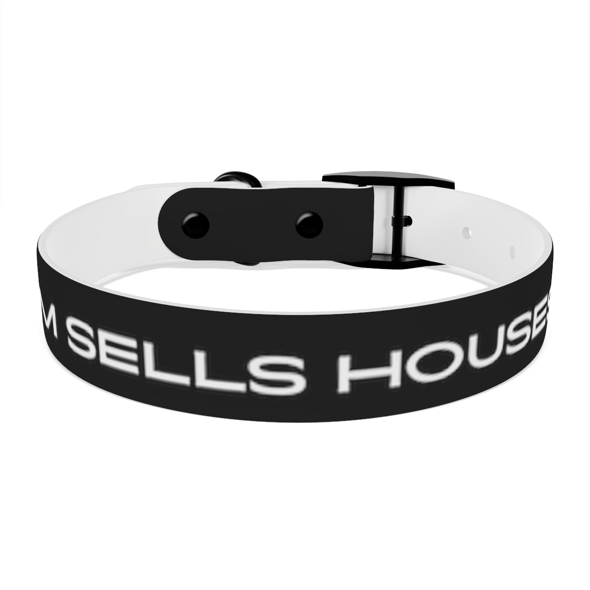 Dog Collar - My Mom Sells Houses - Black