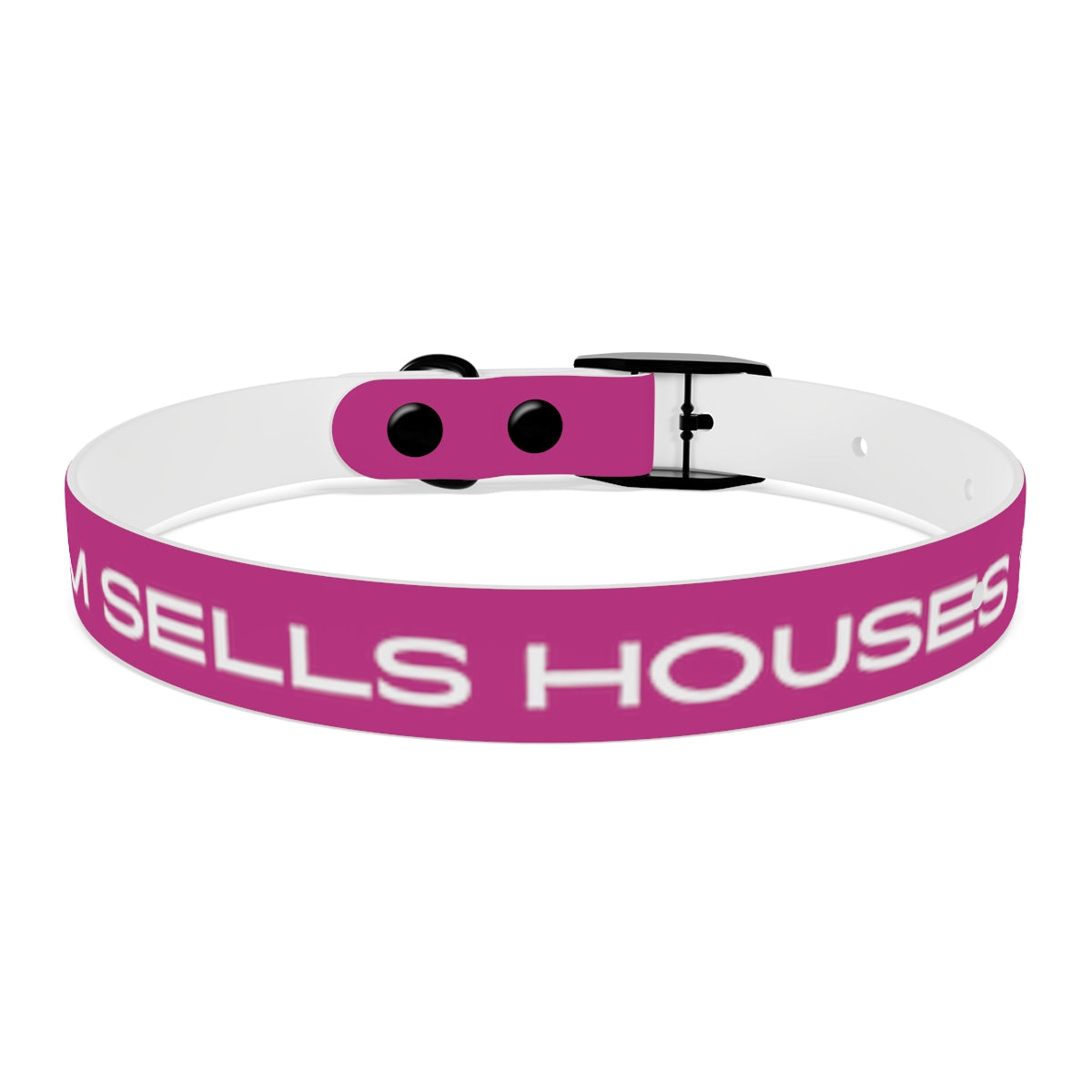 Dog Collar - My Mom Sells Houses - Pink